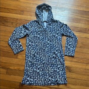 Lands' End Kids Navy and White Swim Coverup